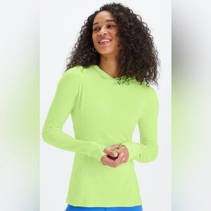 FABLETICS Phoenix Run Long Sleeve Hoodie Running Athletic Workout Neon Size XL